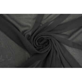 Темно-серый креп шифон из натурального шелка