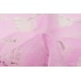Шифон с люрексом - балерины на ткани в розовом цвете