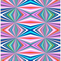 Креповый шифон с принтом "ромбы"