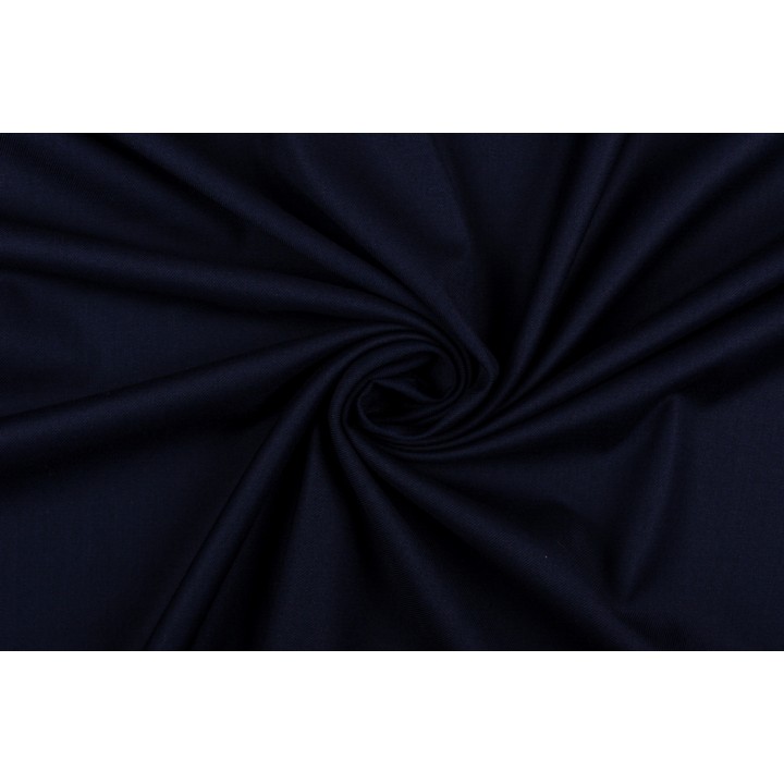 Темно-синяя костюмно-плательная ткань на основе вискозы