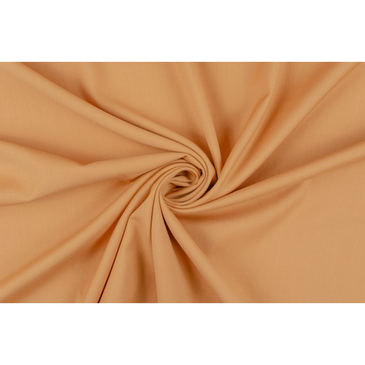 Светло-оранжевая костюмно-плательная ткань на основе вискозы