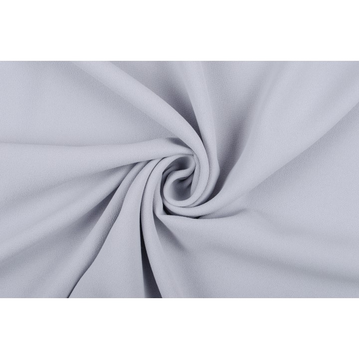 Креповая ткань для платья в красивом серо-голубом оттенке