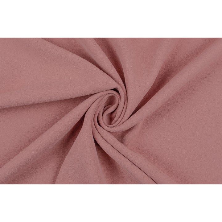 Теплый розовый оттенок - креп на основе п/э для платьев и юбок