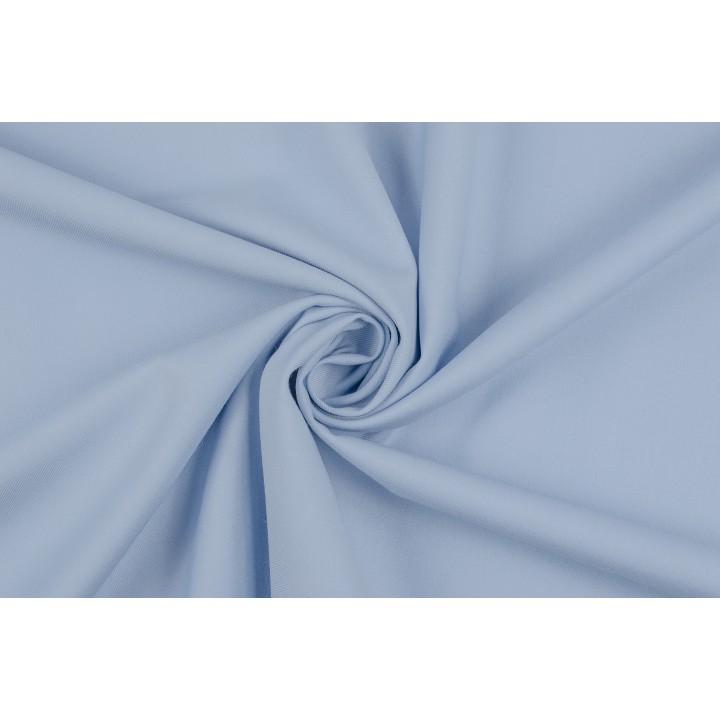 Нежно-голубая плательная ткань в диагональный рубчик