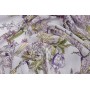 Креповый шифон - цветы в лавандовых оттенках