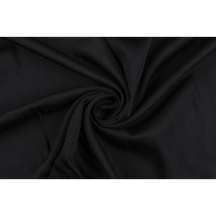 Черный штапель для одежды - 100 % Тенсель