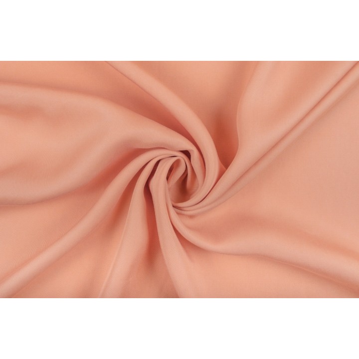 Гладкий плотный штапель насыщенного персикового цвета