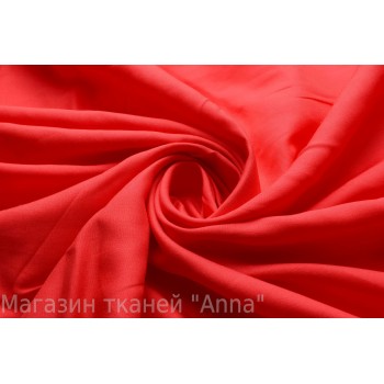 Ярко-красный гладкий штапель для платья