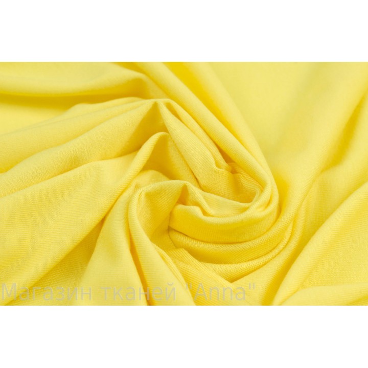 Трикотаж однотонный желтого цвета