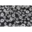 Трикотаж цветной с ромашками в черно белой гамме