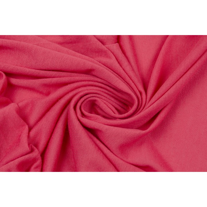 Насыщенный розовый - вискозное трикотажное полотно